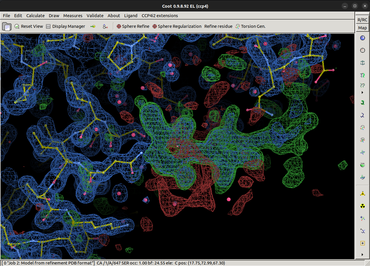 An image of the missing glycan density